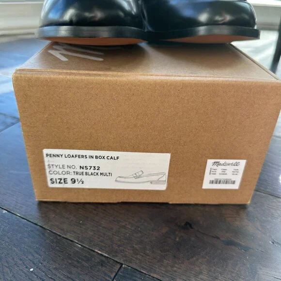 NWT Madewell Grayson Penny Loafer in True Black Multi - Picture 8 of 12